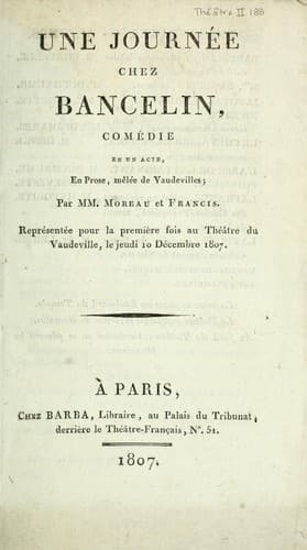 Tapa de Une journée chez Bancelin