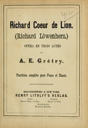 Tapa de Richard Coeur de Lion