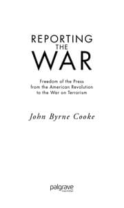 Tapa de Reporting the war