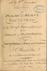 Tapa de Select portions of Psalms and hymns set to music