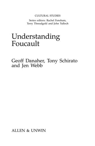 Tapa de Understanding Foucault