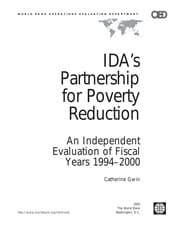 Tapa de IDA's partnership for poverty reduction