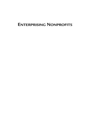 Tapa de Enterprising nonprofits