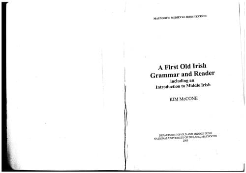 Tapa de A first Old Irish grammar and reader