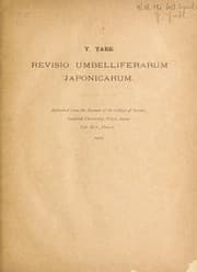 Tapa de Revisio umbelliferarum Japonicarum