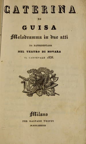 Tapa de Caterina di Guisa