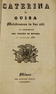 Tapa de Caterina di Guisa