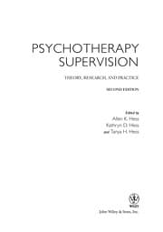 Tapa de Psychotherapy supervision