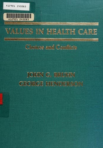 Tapa de Values in health care
