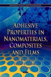Tapa de Adhesive properties in nanomaterials, composites, and films