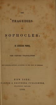 Tapa de The tragedies of Sophocles