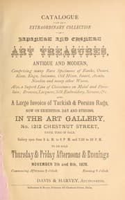 Tapa de Catalogue of an extraordinary collection of Japanese and Chinese art treasures, antique and modern ...