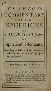 Tapa de Clavius's Commentary on the Sphericks of Theodosius Tripolitae