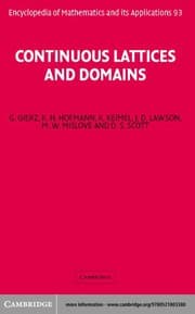 Tapa de Continuous lattices and domains