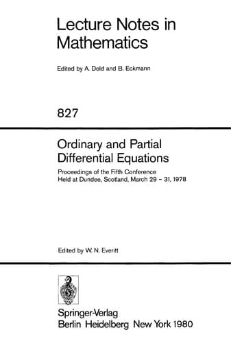 Tapa de Ordinary and Partial Differential Equations