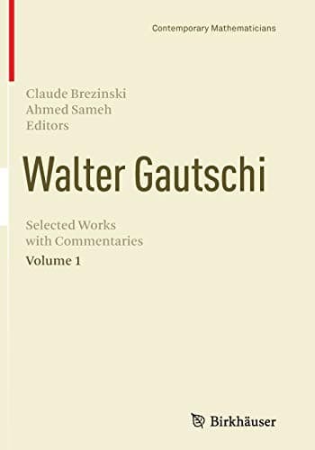 Tapa de Walter Gautschi, Volume 1