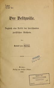 Tapa de Der Besitzwille