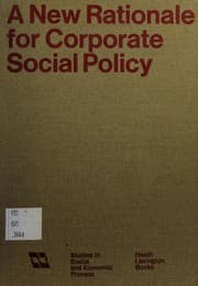 Tapa de A New rationale for corporate social policy