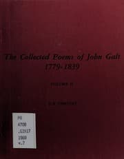 Tapa de The collected poems of John Galt, 1779-1839