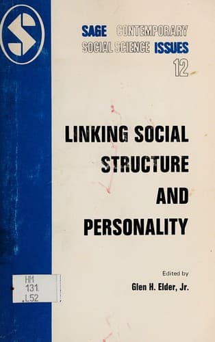Tapa de Linking social structure and personality
