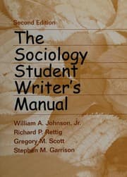 Tapa de The sociology student writer's manual