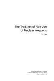Tapa de The tradition of non-use of nuclear weapons