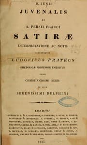 Tapa de D. Junii Juvenalis et A. Persii Flacci Satirae