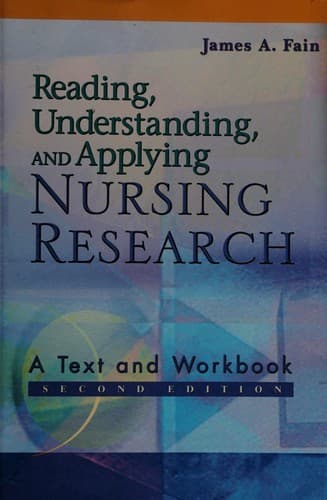 Tapa de Reading, understanding, and applying nursing research