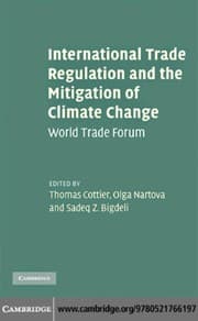 Tapa de International trade regulation and the mitigation of climate change