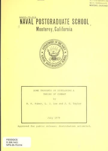 Tapa de Some thoughts on developing a theory of combat