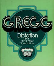 Tapa de Gregg dictation and introductory transcription, series 90