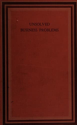 Tapa de Unsolved business problems