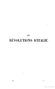 Tapa de Les révolutions d'Italie
