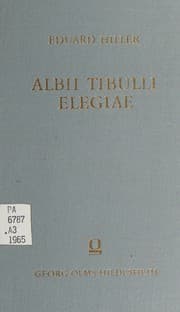 Tapa de Elegiae, cum carminibus pseudotibullianis