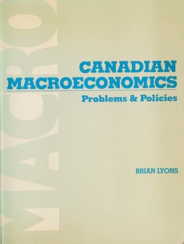 Tapa de Canadian Macroeconomics* ** Lyons