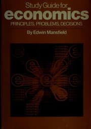 Tapa de Mansfield Economics - Princ Prob Dec Study Guide
