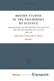 Tapa de Boston Studies in the Philosophy of Science