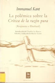 Tapa de La Polemica Sobre La Critica de La Razon Pura