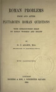 Tapa de Roman problems from and after Plutarch's Roman questions