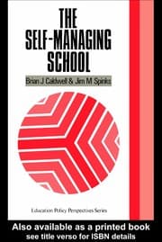 Tapa de The self-managing school