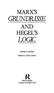 Tapa de Marx's Grundrisse and Hegel's Logic