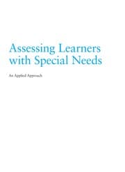 Tapa de Assessing learners with special needs