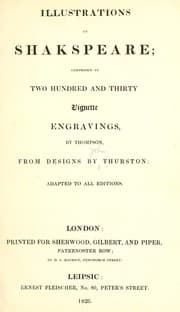 Tapa de Thurston's illustrations of Shakspeare's dramas