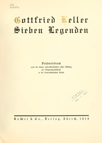 Tapa de Sieben Legenden