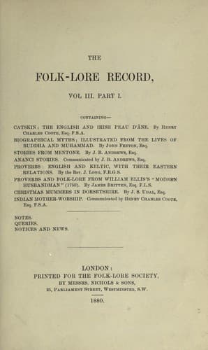 Tapa de Folk-Lore Record