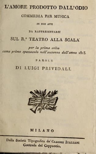 Tapa de L'amore prodotto dall'odio