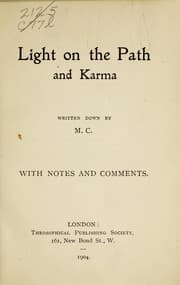 Tapa de Light on the path and Karma