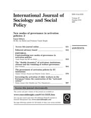 Tapa de New modes of governance in activation policies