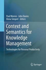 Tapa de Context and Semantics for Knowledge Management