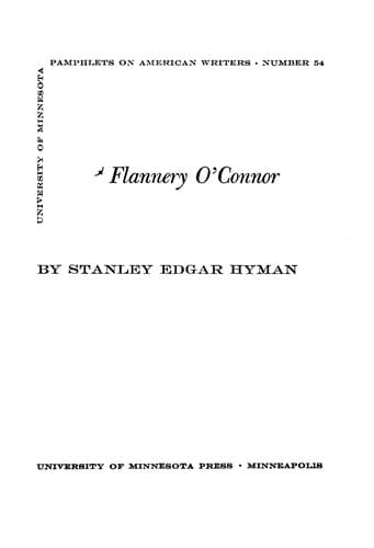 Tapa de Flannery O'Connor